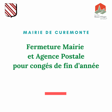 texte fermeture mairie et agence postale